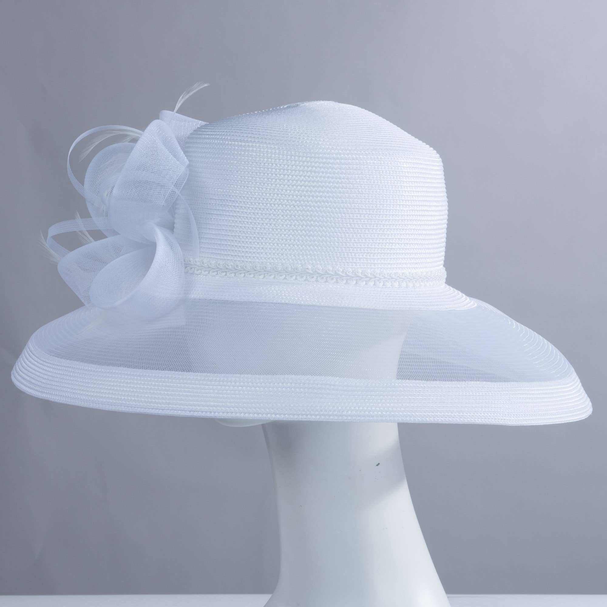 KaKyCo - Vendita all'ingrosso Cappello di paglia - Donna - Cappello di Paglia in Poliestere con Tesa in Crinolina e Fiocco a Nastro | 30188624