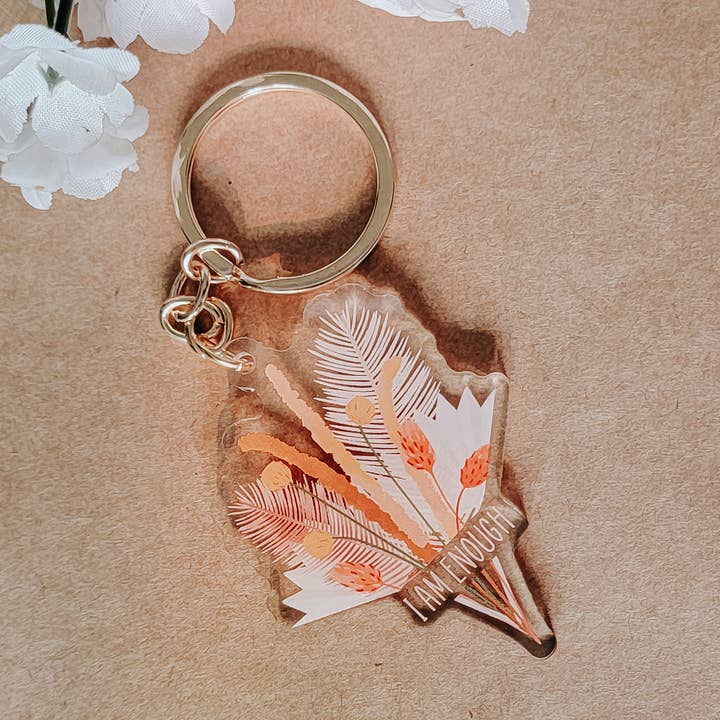 SEWNPRESS - Wholesale Keychain - Women's - I Am Enough Acrylic Keychain0
