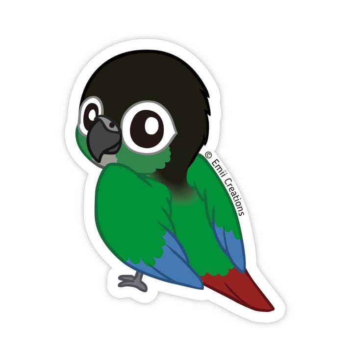 Adesivo in vinile con guancia verde per la vendita all'ingrosso da parte di Emii Creations