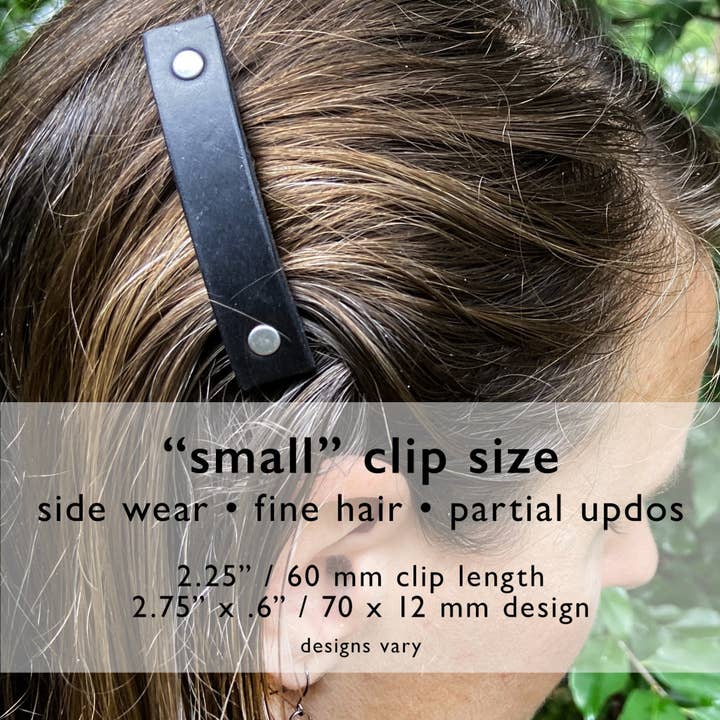PlatypusMax - Wholesale Barrette - Women's - Green Dragon Scales Leather Hair Barrette