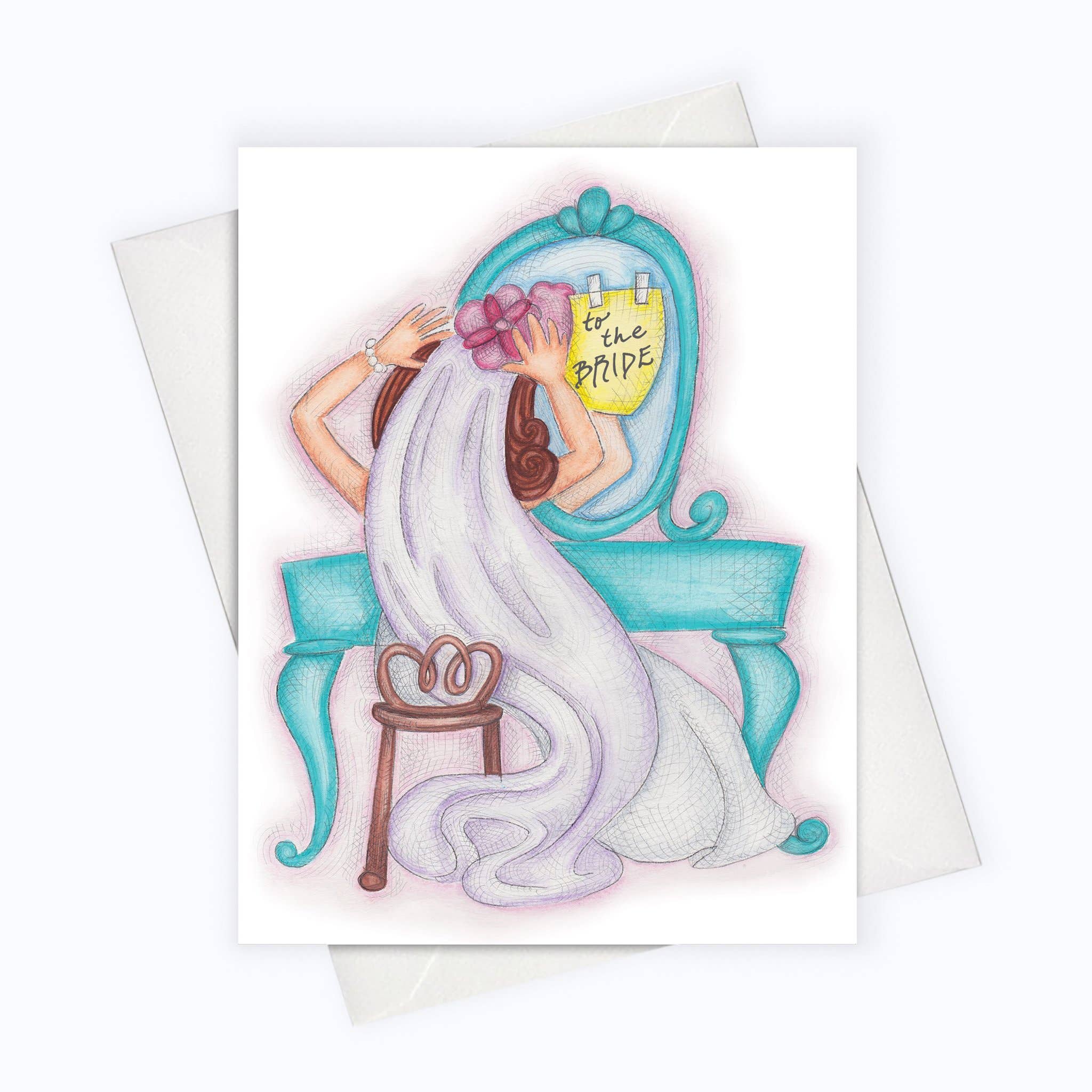 About A Cloud Stationery & Gifts - Wholesale Wedding Card - WEDDING CARD | The Bride On Her Day | Bride Card0