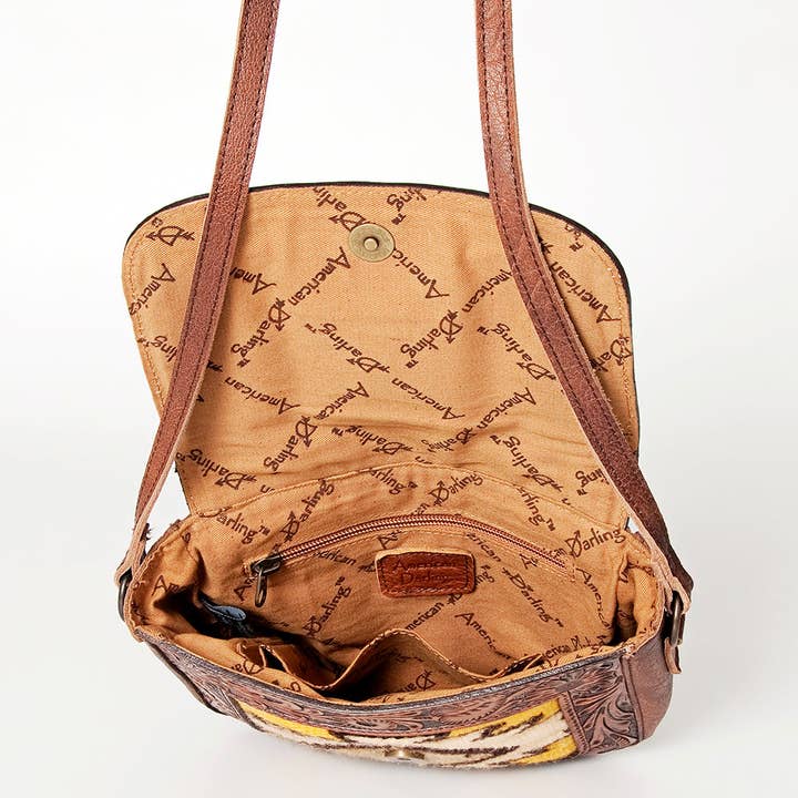 LS Western - Vente Sac à bandoulière – femme - Sac bandoulière en cuir véritable western pour femme LC-ADBG82410