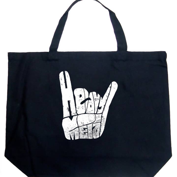 LA Pop Art Word Art Tragetasche - Heavy Metal für den Großhandel von LA Pop Art