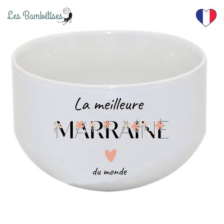 Boho blomster dåbskop til gudmor for engroshandel hos les bambetises