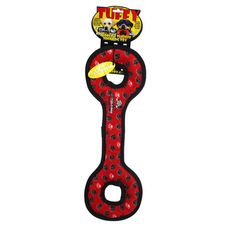 Tuffy Dog Toys - VIP Products - Wholesale Pet Squeaky Toy - Dog - Tuffy Ultimate Tug-O-War - Red Paw, Squeaky Dog Toy5