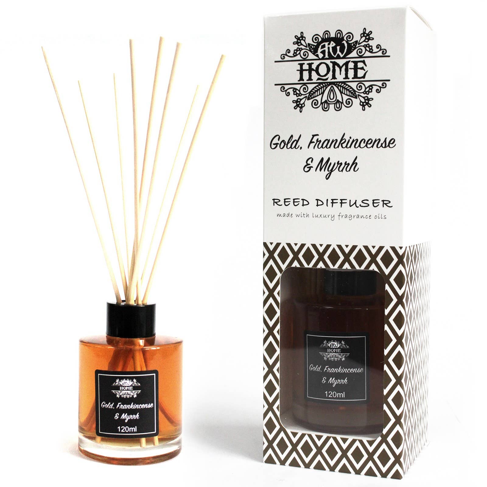 Ancient Wisdom - Wholesale Reed Diffuser - 120ml Reed Diffuser - Gold, Frankincense & Myrrh0