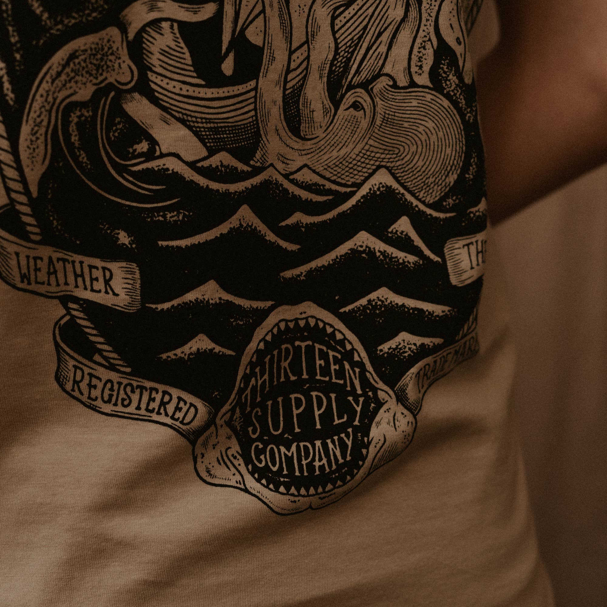 Thirteen Supply Co – wholesale Screen printed t-shirt – unisex – WEATHER THE STORM - SHORT SLEEVE UNISEX T-SHIRT7