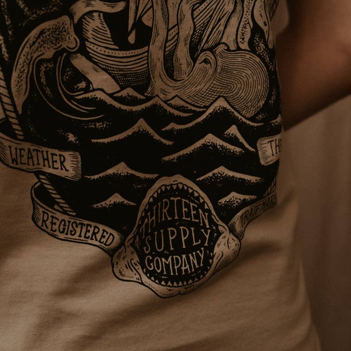 Thirteen Supply Co – wholesale Screen printed t-shirt – unisex – WEATHER THE STORM - SHORT SLEEVE UNISEX T-SHIRT7