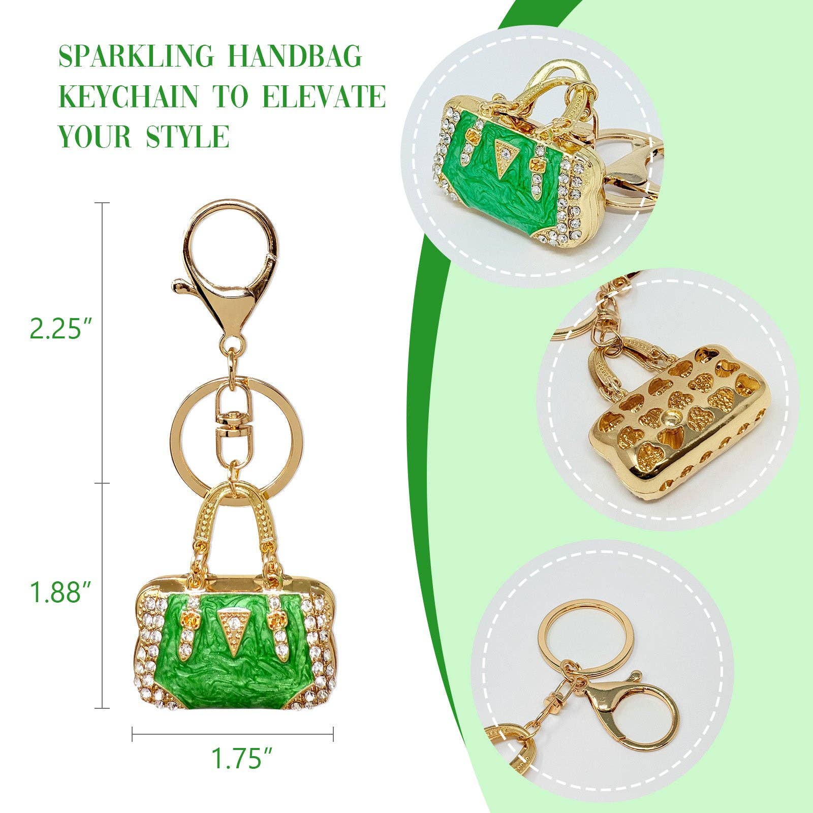 Wrapables.com - Wholesale Keychain - Women's - Wrapables Rhinestone Handbag Shaped Purse Charm Keychain12