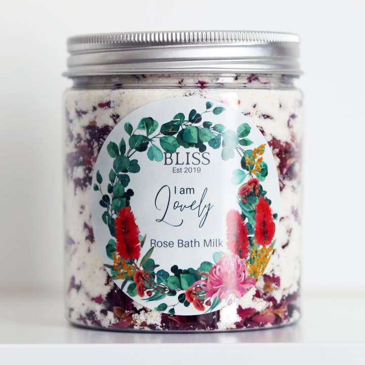 Rosen-Bademilch - I am Lovely für den Großhandel von BLISS by Waddell & Co