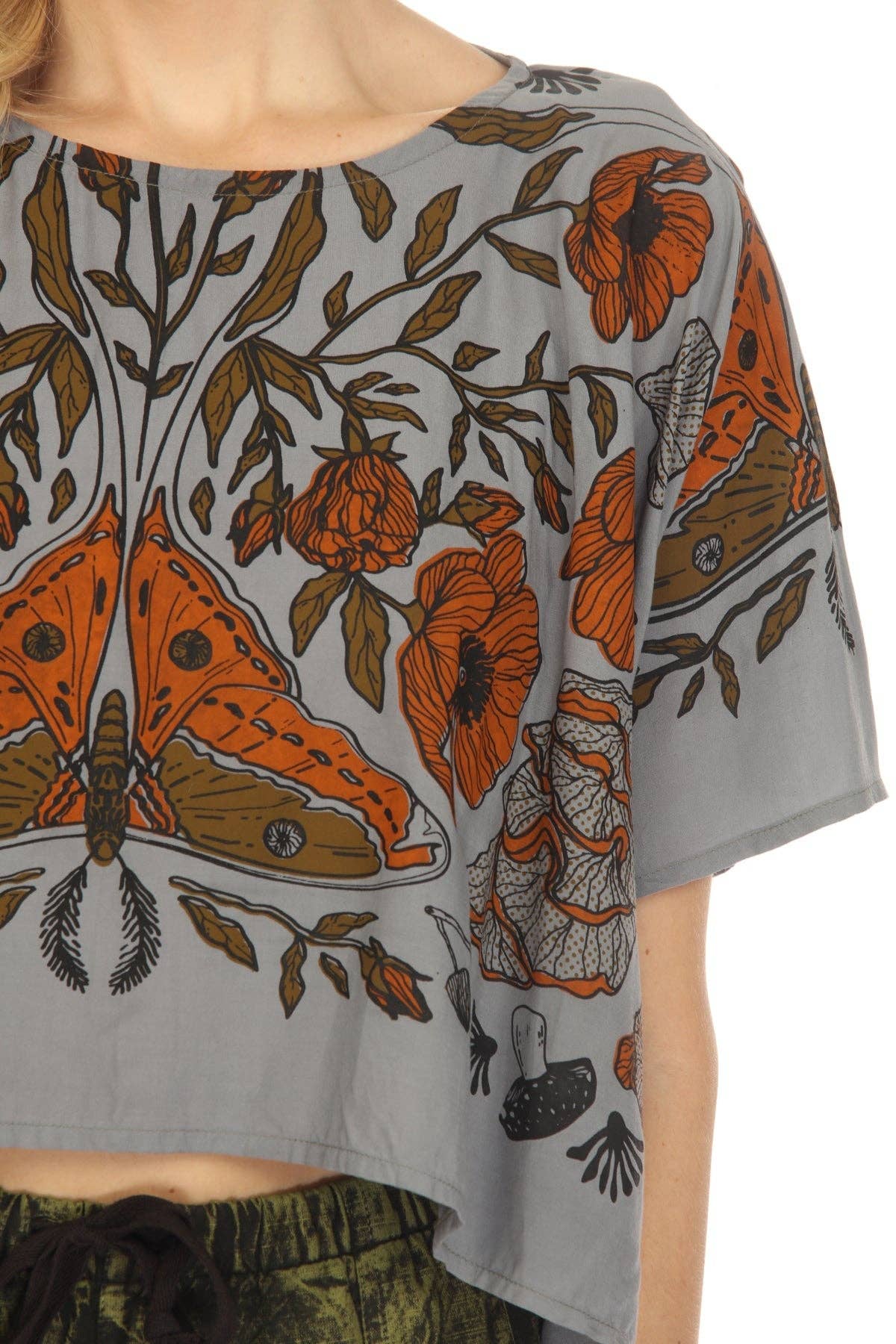 Lakhays Collection Inc. - Wholesale Blouse - Women's - Luna Moth Scarf Crop Top9