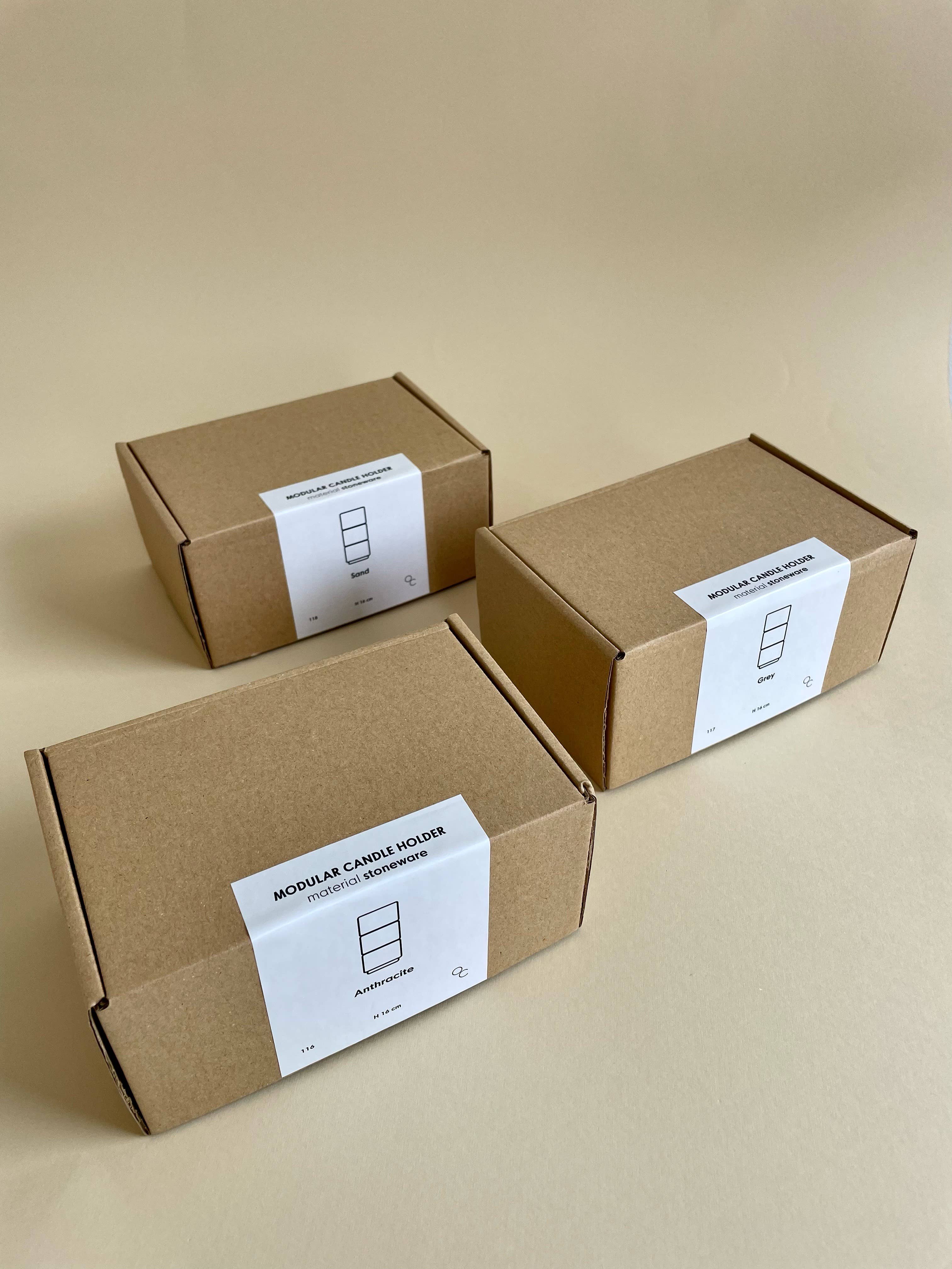 o cactuu – Engroshandel Lyseholder – Modulær lysestage Antracit - Keramik - SIDSTE ENHEDER7