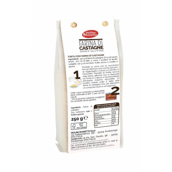 Molino Rossetto - Wholesale Flour - 100% ITALIAN GLUTEN-FREE CHESTNUT FLOUR - 250 G1