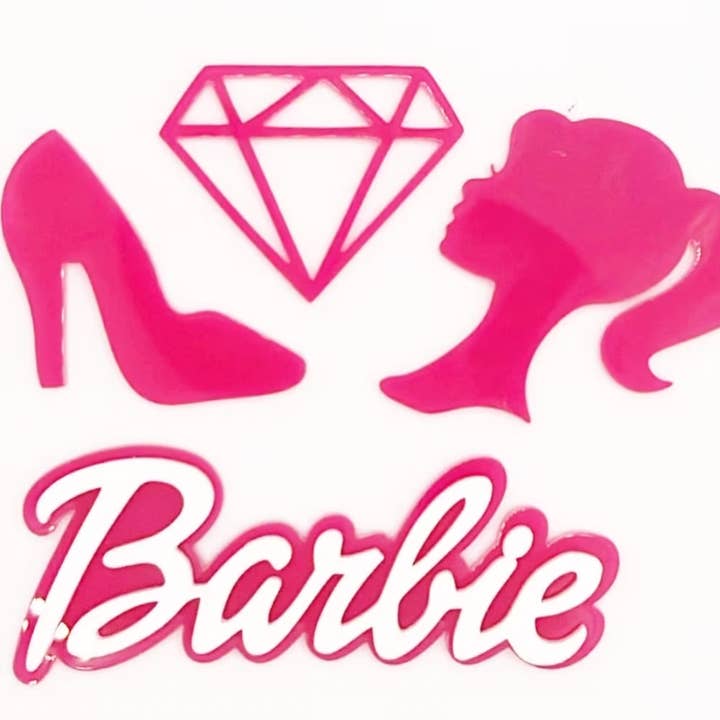 Petals & Pampas - Wholesale Cake/Cupcake Topper - Barbie Cake Charms