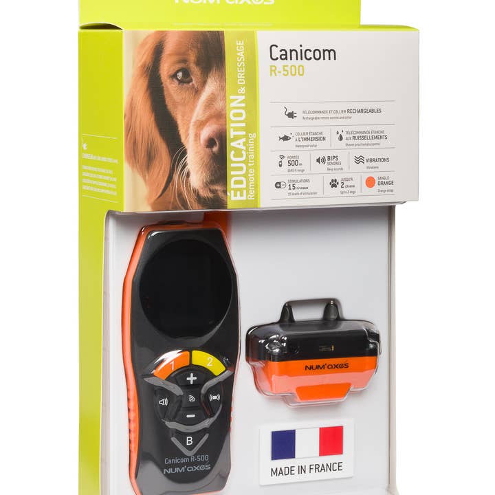 NUM'AXES – Großhandel Haustierpfeife – Hund – CANICOM-R 500 wiederaufladbares Hundetrainingsset