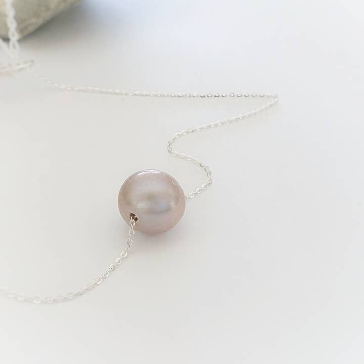 Collier de perles flottantes - Argent pour la vente par Leighton Lam Designs