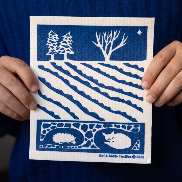 Sponge Cloth - Winter Night for wholesale by Kei & Molly Textiles, LLC