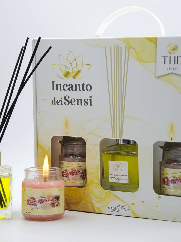Gift Box Incanto Dei Sensi Uva Bianca E Mimosa per la vendita all'ingrosso da parte di Thd Tophouse