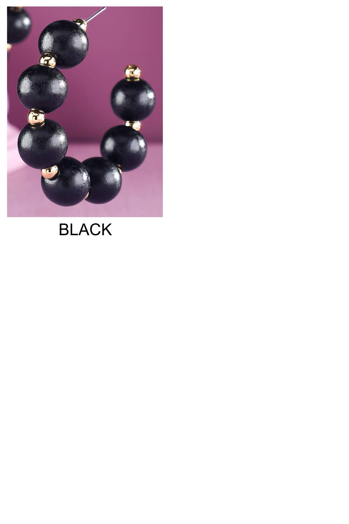 Urbanista - Wholesale Hoop Earrings - Beaded Open Hoop Earrings3