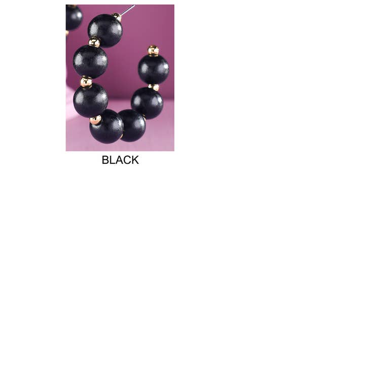 Urbanista - Wholesale Hoop Earrings - Beaded Open Hoop Earrings3