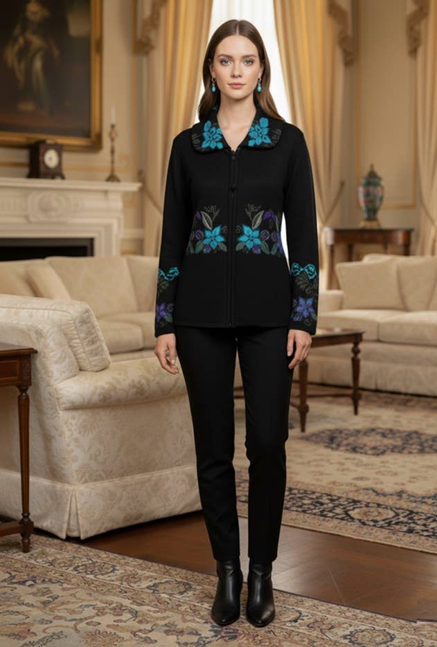 PERUVIAN PERFECTION - Vente Cardigan – femme - PULL/VESTE RÉVERSIBLE SW-664