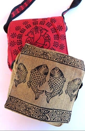 Ganesh Himal Trading - Wholesale Crossbody Bag - Women's - Handcrafted Block-Print Crossbody Flap Bag (Fair Trade)7