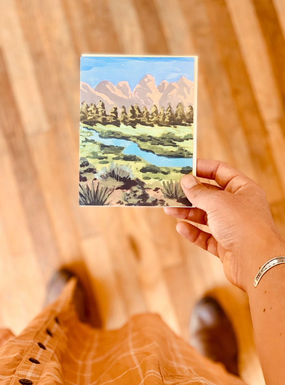 Little Salt Wagon - Wholesale Everyday Greeting Card - Western Mountain Pasture Landscape Nature Card8