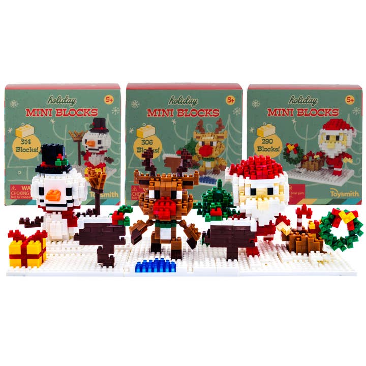 Toysmith - Wholesale Blocks - Kids Baby - Christmas Mini Blocks
