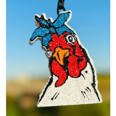 Chicken with Bow Car Freshie/Car Scent/Air Freshener for wholesale by Scent Story Freshies