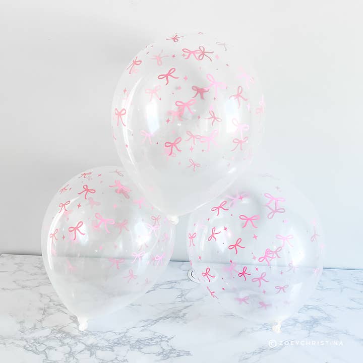 Rosa rosett genomskinliga latexballonger – Coquette Party (25-pack) för wholesale av Zoey Christina