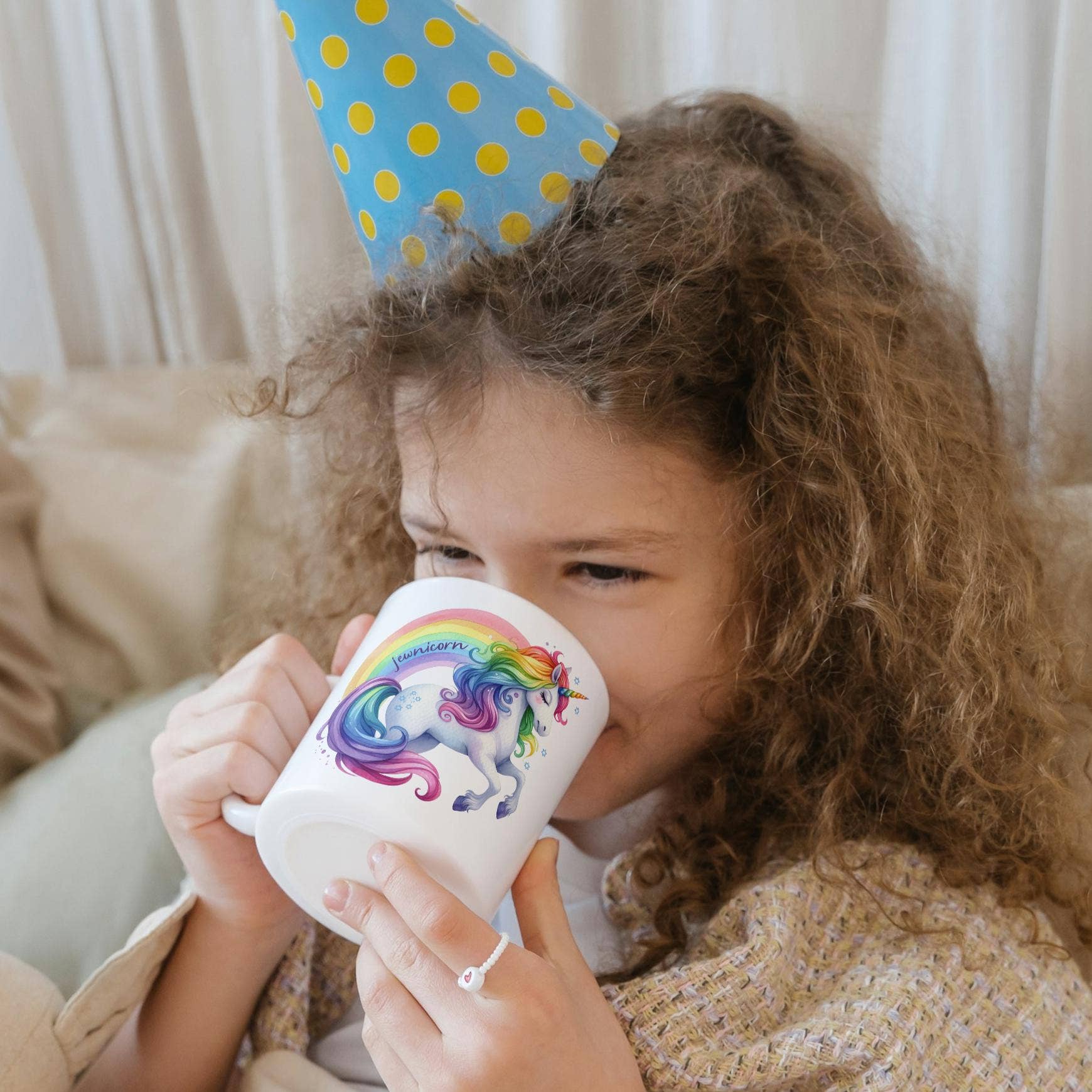 Salt Sparkle Shalom - Wholesale Coffee Mug - Jewnicorn Rainbow Ceramic Coffee Mug2