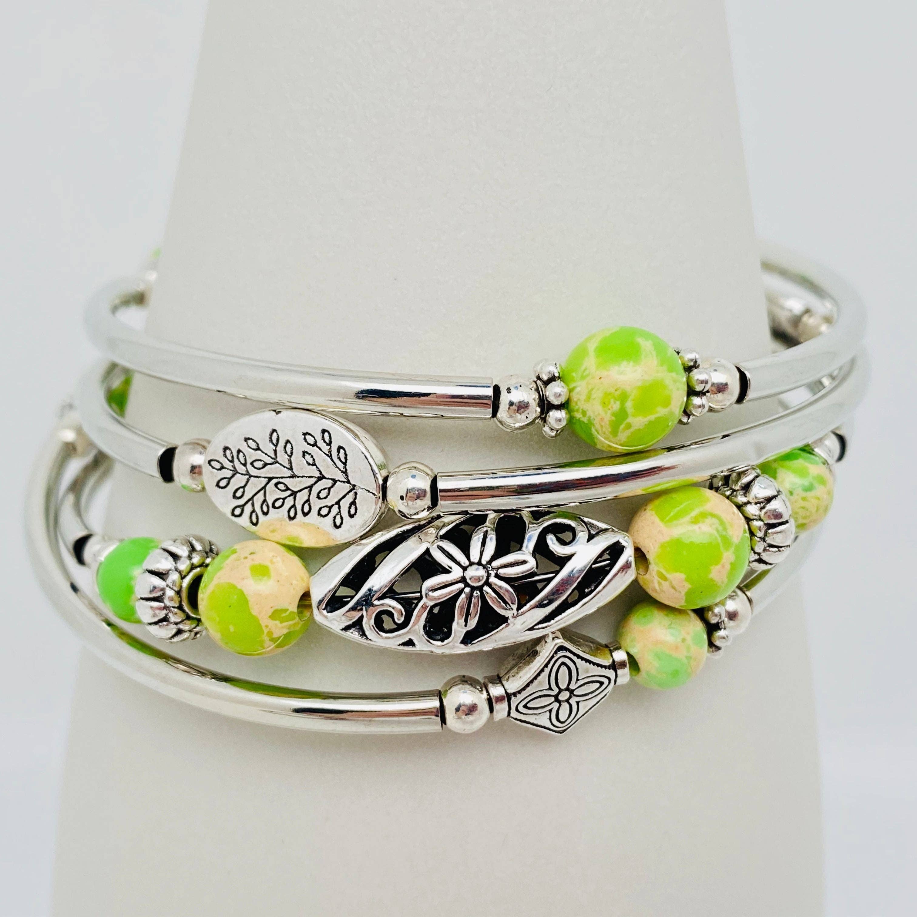 Mio Queena - Wholesale Beaded Bracelet - Natural Stone Wrap Beaded Bracelet Bangle13