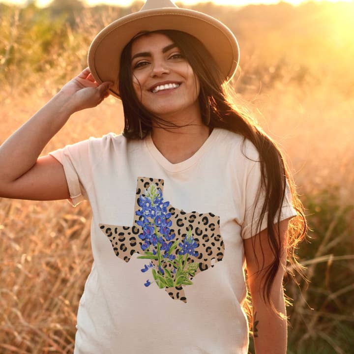 RR Tees Wholesale - Wholesale Screen Printed T-Shirt - Women's - Bluebonnet Texas Tee3
