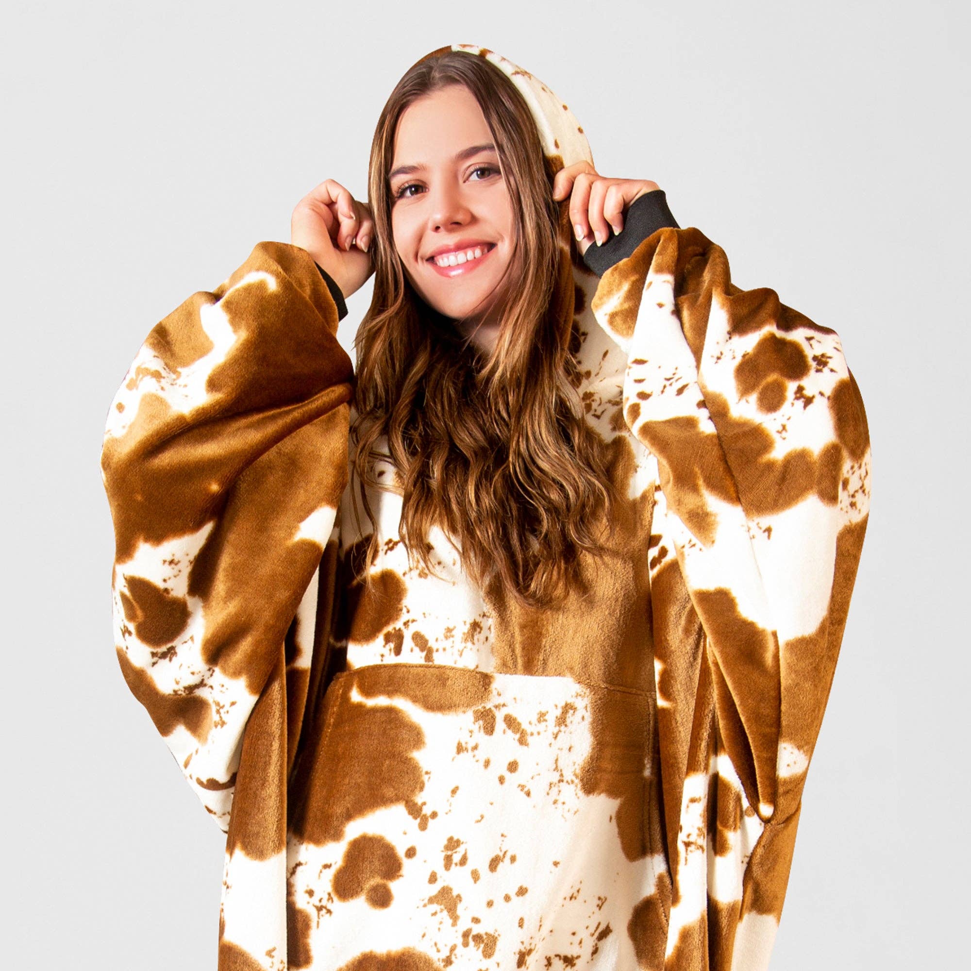 Carstens, Inc. - Wholesale Lounge Top - Unisex - Hair on Hide Hooded Blanket3