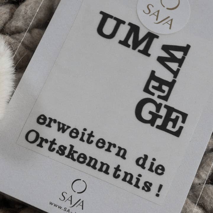 SAJA Design Atelier - Wholesale Patch - Iron-on transfer "Detours enhance local knowledge!"1