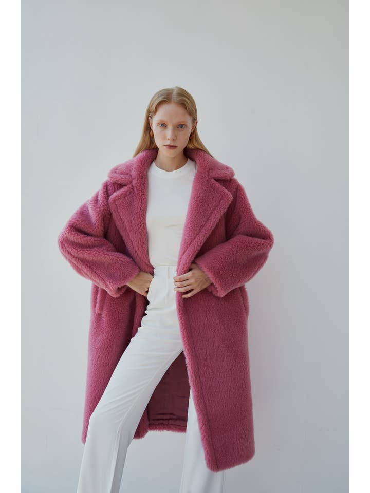 Pink The Teddy Coat for wholesale on Faire