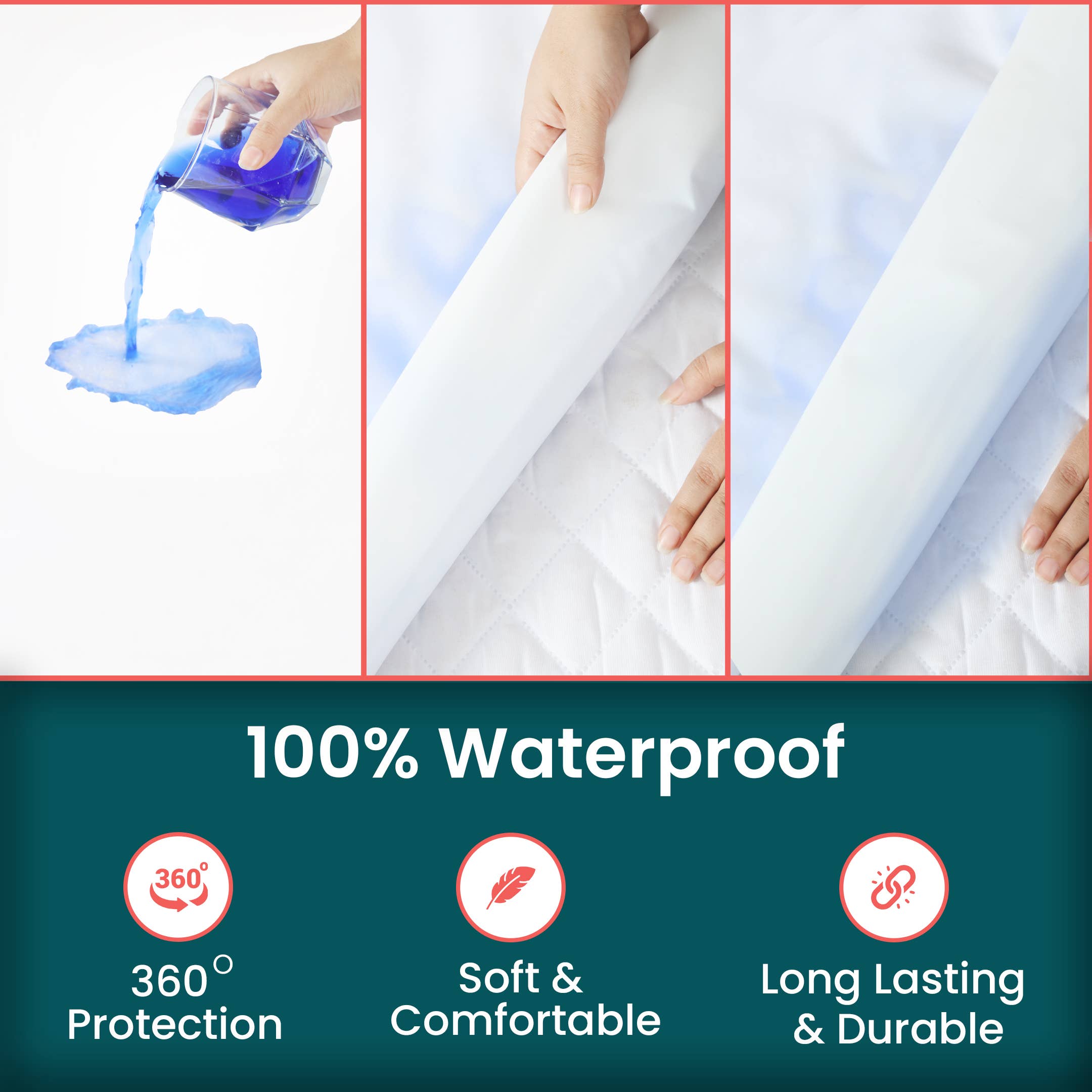 Cottonpassion_US - Wholesale Mattress Pad/Protector - Mattress Encasement Zippered Waterproof Mattress protector3