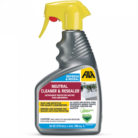 Dynamic Stone Tools - Venta al por mayor Limpiador multiusos - Spray limpiador y resellador neutro FILA REFRESH & RESEAL, 24 oz.0