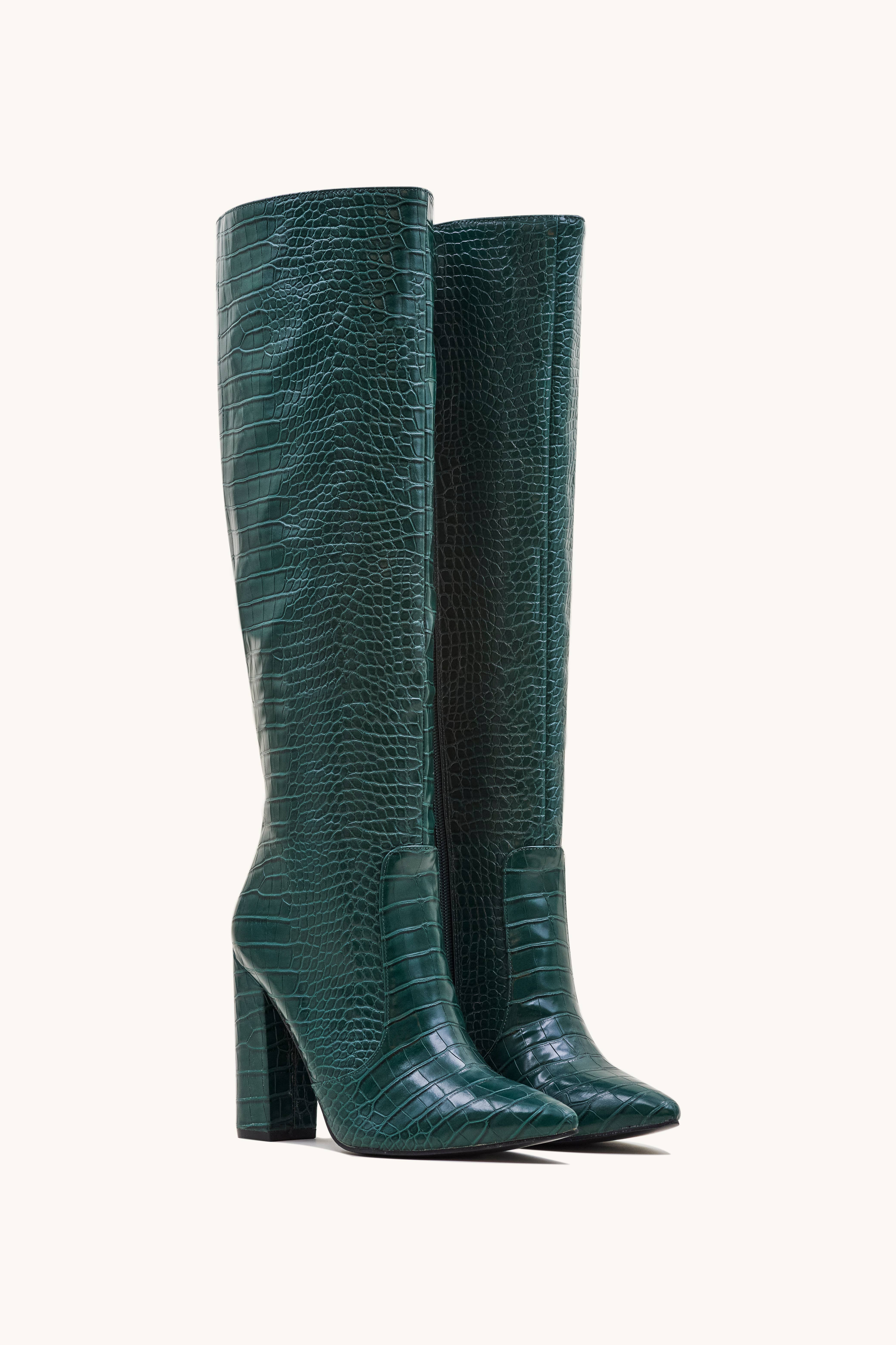 Stephan Paris - Wholesale Boots - Women's - C-132b crocodile pattern pointed boots2