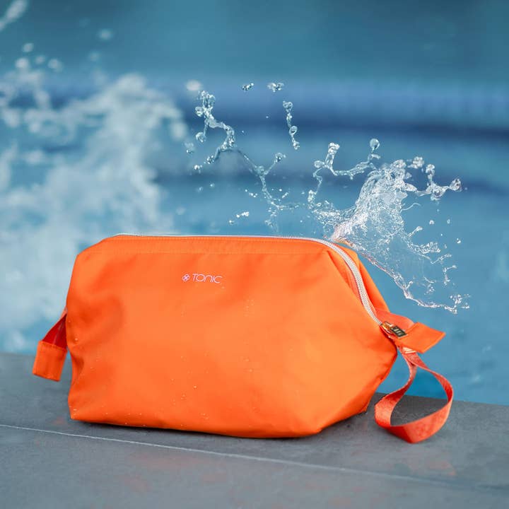 Tonic Australia - Wholesale Make-up/cosmetic bag - Splash Large Makeup Bag Orange5