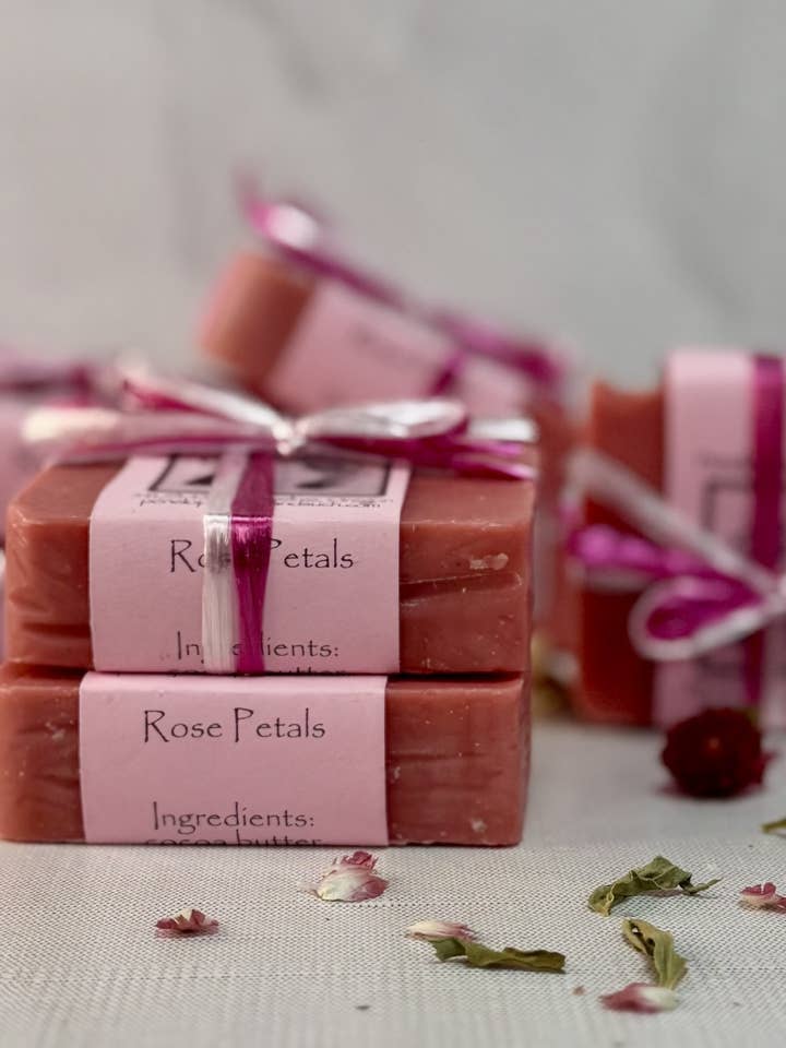 Rose Petals Soap Bar for wholesale by Penelope's Soaps & Such