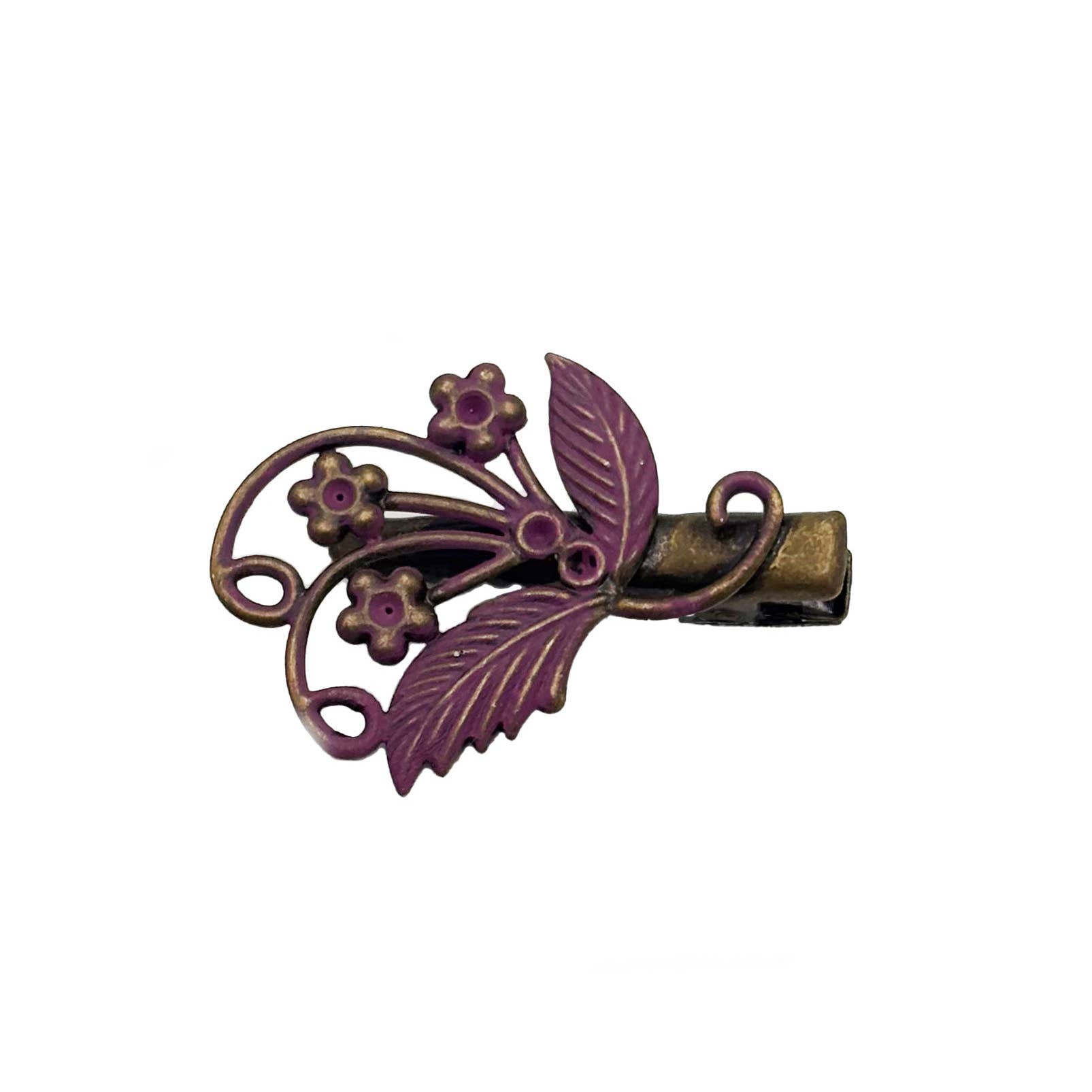 Gleeful Peacock - Wholesale Hair Clip - Women's - Tendrils Vine and Floral Bohemian Hair Clip1