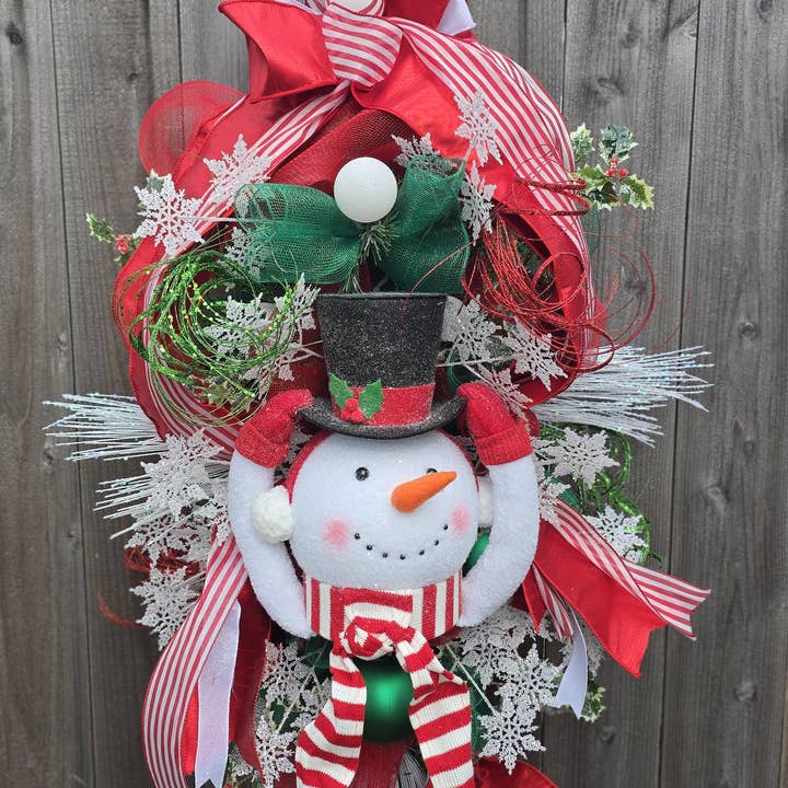 An Array of Wreaths, LLC – wholesale Christmas decoration – Large Snowman Christmas/Winter Swag4
