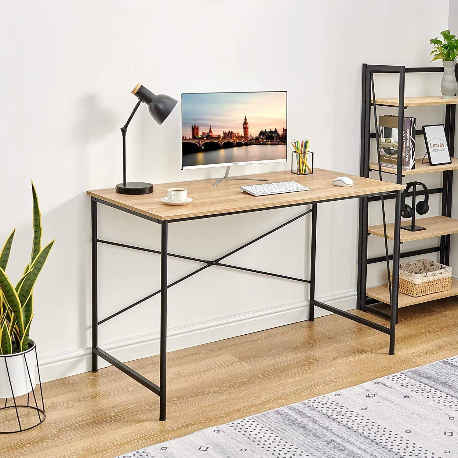 39F Inc. - Wholesale Desk Set - Modern Computer Desk – 47” Workstation with Metal Frame4