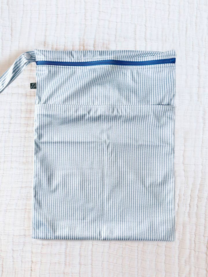 Wet Bag - Faux Seersucker for wholesale by Honeysuckle Swim Company