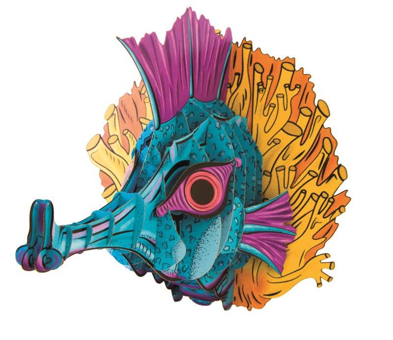 Gespänsterwald - Venta al por mayor Kit de manualidades - Cabeza animal 3D «caballito de mar» para manualidades0