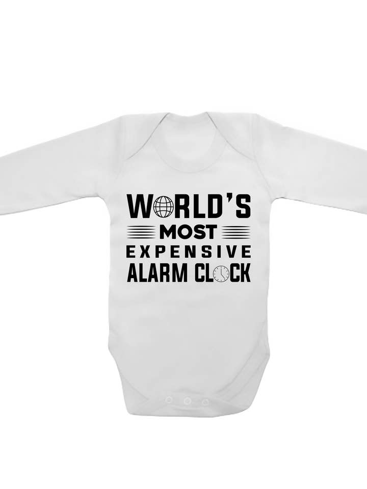 Le réveil le plus cher au monde - Gilets à manches longues pour bébé pour la vente par Little Ratbag