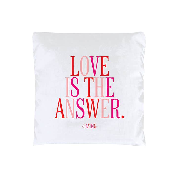 Quotable - Wholesale Tote Bag - Unisex - Fold-Up Bags - BGD292 - Love Is The Answer (Saying)1