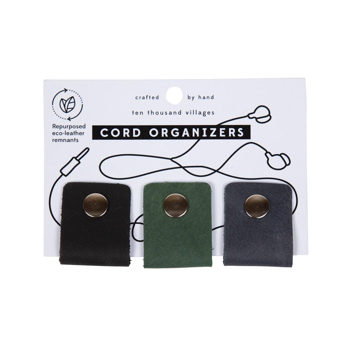 Ten Thousand Villages - Wholesale Cord Holder - Leather Cord Organizers