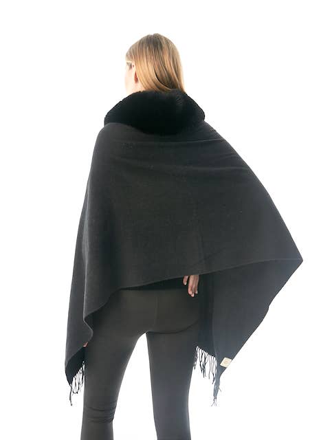 Pretty Persuasions - Wholesale Cape - Women's - CP22111 Symphony Cape w/Faux Fur Trim